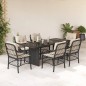 vidaXL 7-tlg. Garten-Essgruppe mit Kissen Schwarz Poly Rattan vidaXL 7-tlg. Garten-Essgruppe mit Kissen Schwarz Poly Rattan