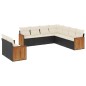 vidaXL 9-tlg. Garten-Sofagarnitur mit Kissen Schwarz Poly Rattan vidaXL 9-tlg. Garten-Sofagarnitur mit Kissen Schwarz Poly Rattan
