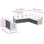 vidaXL 9-tlg. Garten-Sofagarnitur mit Kissen Schwarz Poly Rattan vidaXL 9-tlg. Garten-Sofagarnitur mit Kissen Schwarz Poly Rattan