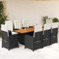 vidaXL 9-tlg. Garten-Essgruppe mit Kissen Schwarz Poly Rattan vidaXL 9-tlg. Garten-Essgruppe mit Kissen Schwarz Poly Rattan