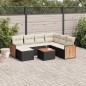 vidaXL 8-tlg. Garten-Sofagarnitur mit Kissen Schwarz Poly Rattan vidaXL 8-tlg. Garten-Sofagarnitur mit Kissen Schwarz Poly Rattan