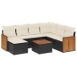vidaXL 8-tlg. Garten-Sofagarnitur mit Kissen Schwarz Poly Rattan vidaXL 8-tlg. Garten-Sofagarnitur mit Kissen Schwarz Poly Rattan