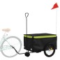 vidaXL Fahrradanhänger Schwarz und Grün 30 kg Eisen vidaXL Fahrradanhänger Schwarz und Grün 30 kg Eisen