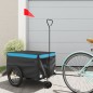 vidaXL Fahrradanhänger Schwarz und Blau 30 kg Eisen vidaXL Fahrradanhänger Schwarz und Blau 30 kg Eisen