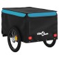 vidaXL Fahrradanhänger Schwarz und Blau 30 kg Eisen vidaXL Fahrradanhänger Schwarz und Blau 30 kg Eisen