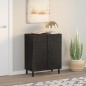 vidaXL Beistellschrank Schwarz 60x33x75 cm Massivholz Mango vidaXL Beistellschrank Schwarz 60x33x75 cm Massivholz Mango