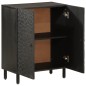 vidaXL Beistellschrank Schwarz 60x33x75 cm Massivholz Mango vidaXL Beistellschrank Schwarz 60x33x75 cm Massivholz Mango