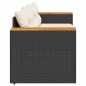 vidaXL Gartensofa mit Kissen 3-Sitzer Schwarz Poly Rattan vidaXL Gartensofa mit Kissen 3-Sitzer Schwarz Poly Rattan