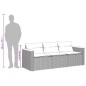 vidaXL Gartensofa mit Kissen 3-Sitzer Schwarz Poly Rattan vidaXL Gartensofa mit Kissen 3-Sitzer Schwarz Poly Rattan