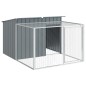 vidaXL Hundehütte mit Auslauf Anthrazit 153x194x110cm Verzinkter Stahl vidaXL Hundehütte mit Auslauf Anthrazit 153x194x110cm Verzinkter Stahl