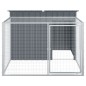 vidaXL Hundehütte mit Auslauf Anthrazit 153x194x110cm Verzinkter Stahl vidaXL Hundehütte mit Auslauf Anthrazit 153x194x110cm Verzinkter Stahl
