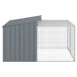vidaXL Hundehütte mit Auslauf Anthrazit 153x194x110cm Verzinkter Stahl vidaXL Hundehütte mit Auslauf Anthrazit 153x194x110cm Verzinkter Stahl