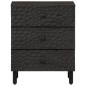 vidaXL Nachttisch Schwarz 50x33x60 cm Massivholz Mango vidaXL Nachttisch Schwarz 50x33x60 cm Massivholz Mango