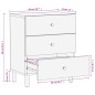 vidaXL Nachttisch Schwarz 50x33x60 cm Massivholz Mango vidaXL Nachttisch Schwarz 50x33x60 cm Massivholz Mango
