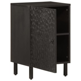 vidaXL Badschrank Schwarz 38x33x58 cm Massivholz Mango