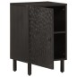 vidaXL Badschrank Schwarz 38x33x58 cm Massivholz Mango vidaXL Badschrank Schwarz 38x33x58 cm Massivholz Mango