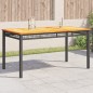 vidaXL Gartentisch Schwarz 140x80x75 cm Poly Rattan Akazienholz vidaXL Gartentisch Schwarz 140x80x75 cm Poly Rattan Akazienholz