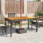 vidaXL Gartentisch Schwarz 140x80x75 cm Poly Rattan Akazienholz vidaXL Gartentisch Schwarz 140x80x75 cm Poly Rattan Akazienholz