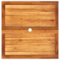 vidaXL Gartentisch Grau 80x80x75 cm Poly Rattan Akazienholz vidaXL Gartentisch Grau 80x80x75 cm Poly Rattan Akazienholz
