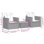 vidaXL 3-tlg. Bistro-Set mit Kissen Grau Poly Rattan Akazienholz vidaXL 3-tlg. Bistro-Set mit Kissen Grau Poly Rattan Akazienholz