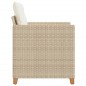 vidaXL Gartensessel mit Kissen Beige Poly Rattan vidaXL Gartensessel mit Kissen Beige Poly Rattan