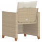 vidaXL Gartensessel mit Kissen Beige Poly Rattan vidaXL Gartensessel mit Kissen Beige Poly Rattan