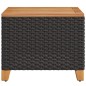 vidaXL Gartentisch Schwarz 45x45x37 cm Poly Rattan Akazienholz vidaXL Gartentisch Schwarz 45x45x37 cm Poly Rattan Akazienholz