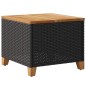 vidaXL Gartentisch Schwarz 45x45x37 cm Poly Rattan Akazienholz vidaXL Gartentisch Schwarz 45x45x37 cm Poly Rattan Akazienholz