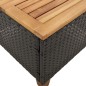 vidaXL Gartentisch Schwarz 45x45x37 cm Poly Rattan Akazienholz vidaXL Gartentisch Schwarz 45x45x37 cm Poly Rattan Akazienholz