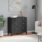 vidaXL Kommode VIKEN Schwarz Holzwerkstoff vidaXL Kommode VIKEN Schwarz Holzwerkstoff