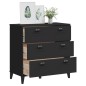 vidaXL Kommode VIKEN Schwarz Holzwerkstoff vidaXL Kommode VIKEN Schwarz Holzwerkstoff