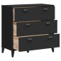 vidaXL Kommode VIKEN Schwarz Holzwerkstoff vidaXL Kommode VIKEN Schwarz Holzwerkstoff
