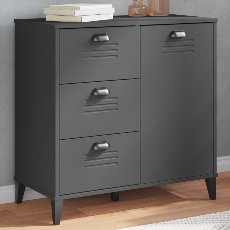 vidaXL Sideboard VIKEN Anthrazit 80x40x80 cm Holzwerkstoff vidaXL Sideboard VIKEN Anthrazit 80x40x80 cm Holzwerkstoff