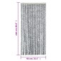 vidaXL Fliegenvorhang Grau, Schwarz und Weiß 90x220 cm Chenille vidaXL Fliegenvorhang Grau, Schwarz und Weiß 90x220 cm Chenille