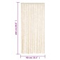 vidaXL Fliegenvorhang Beige und Weiß 90x220 cm Chenille vidaXL Fliegenvorhang Beige und Weiß 90x220 cm Chenille