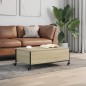 vidaXL Couchtisch mit Rollen Sonoma-Eiche 91x55x34 cm Holzwerkstoff vidaXL Couchtisch mit Rollen Sonoma-Eiche 91x55x34 cm Holzwerkstoff
