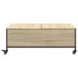 vidaXL Couchtisch mit Rollen Sonoma-Eiche 91x55x34 cm Holzwerkstoff vidaXL Couchtisch mit Rollen Sonoma-Eiche 91x55x34 cm Holzwerkstoff