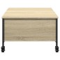 vidaXL Couchtisch mit Rollen Sonoma-Eiche 91x55x34 cm Holzwerkstoff vidaXL Couchtisch mit Rollen Sonoma-Eiche 91x55x34 cm Holzwerkstoff