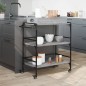 vidaXL Küchenwagen Grau Sonoma 81,5x41x92,5 cm Holzwerkstoff