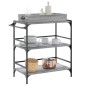 vidaXL Küchenwagen Grau Sonoma 81,5x41x92,5 cm Holzwerkstoff