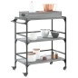 vidaXL Küchenwagen Grau Sonoma 81,5x41x92,5 cm Holzwerkstoff