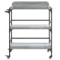 vidaXL Küchenwagen Grau Sonoma 81,5x41x92,5 cm Holzwerkstoff