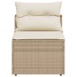 vidaXL Gartensofas ohne Armlehnen mit Kissen 2 Stk. Beige Poly Rattan vidaXL Gartensofas ohne Armlehnen mit Kissen 2 Stk. Beige Poly Rattan