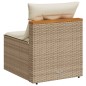 vidaXL Gartensofas ohne Armlehnen mit Kissen 2 Stk. Beige Poly Rattan vidaXL Gartensofas ohne Armlehnen mit Kissen 2 Stk. Beige Poly Rattan