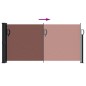 vidaXL Seitenmarkise Ausziehbar Braun 100x500 cm vidaXL Seitenmarkise Ausziehbar Braun 100x500 cm