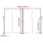 vidaXL Seitenmarkise Ausziehbar Anthrazit 180x1200 cm vidaXL Seitenmarkise Ausziehbar Anthrazit 180x1200 cm