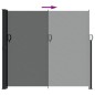 vidaXL Seitenmarkise Ausziehbar Anthrazit 180x600 cm vidaXL Seitenmarkise Ausziehbar Anthrazit 180x600 cm