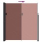 vidaXL Seitenmarkise Ausziehbar Braun 220x600 cm