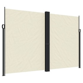 vidaXL Seitenmarkise Ausziehbar Creme  220x1200 cm