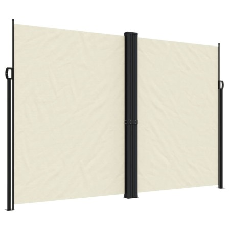 vidaXL Seitenmarkise Ausziehbar Creme  220x1200 cm